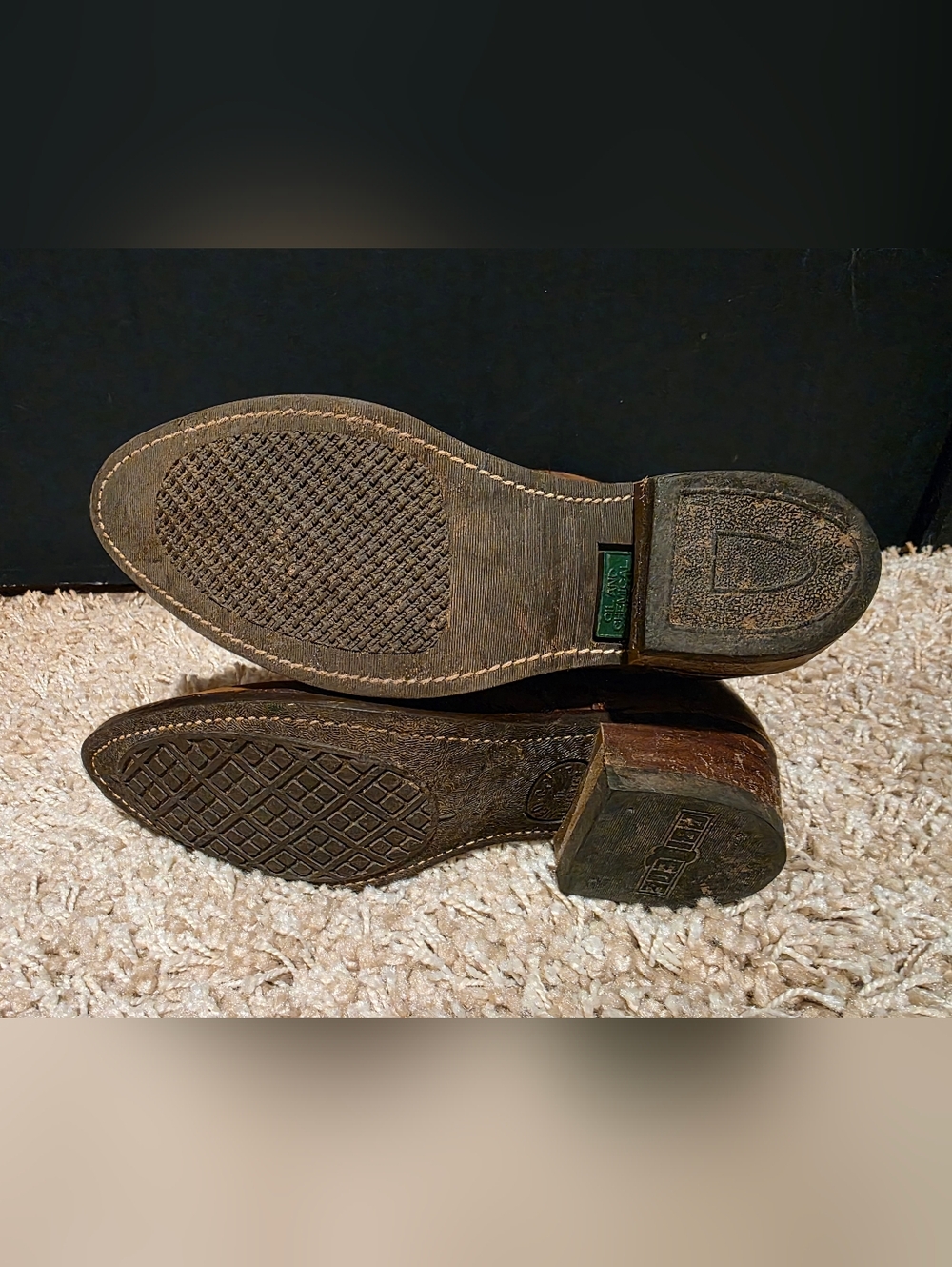 Vintage Abilene Boot Co. Brown Lace-Up Kiltie Leather Boot Prairie Boots Western - Picture 5 of 12